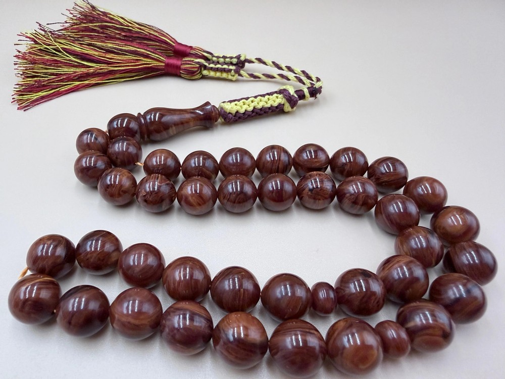 مسباح فاتوران بخراطة “رامي” Faturan misbaha with “Rami” carving