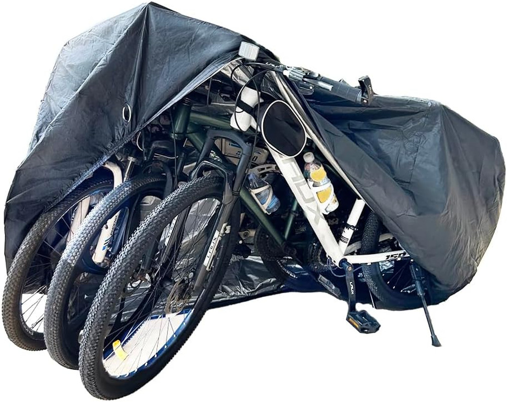Bike Covers for 2 or 3 Bikes, [2024 Upgraded] 2XL Large Outdoor Waterproof Bicyc