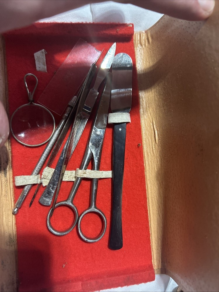 Sans & Streiffe Microscope in Case W/ Extras See Pics Rare Find