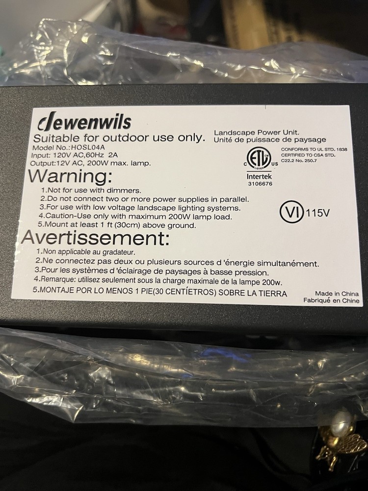 DEWENWILS 200WLow Voltage Landscape Transformer, W/ Timer and Photocell Sensor
