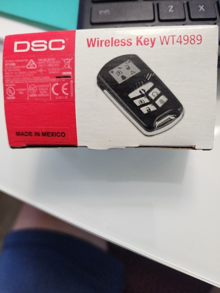 DSC WT4989 4 Button Wireless Backlit Security Key Fob With Icon Display
