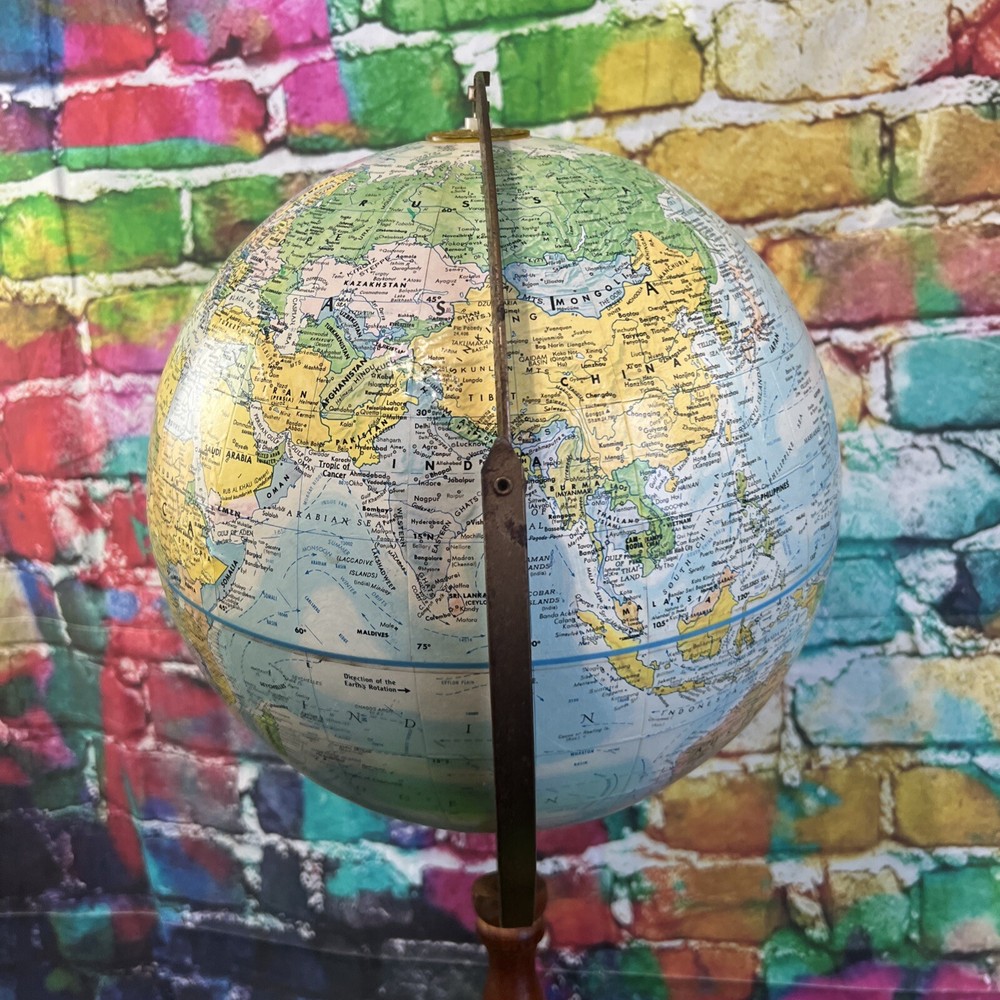 Vintage 12" Globemaster Floor Stand Globe
