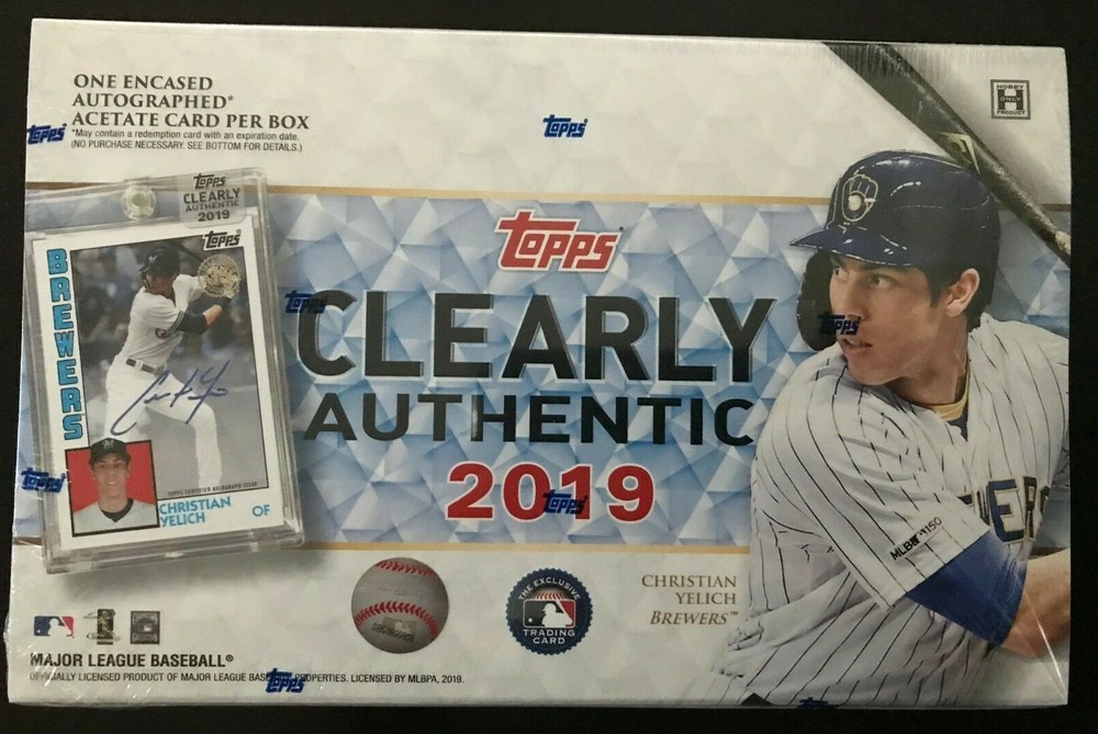 2019 Topps Clearly Authentic Baseball Hobby Box **Free Priority Shipping**