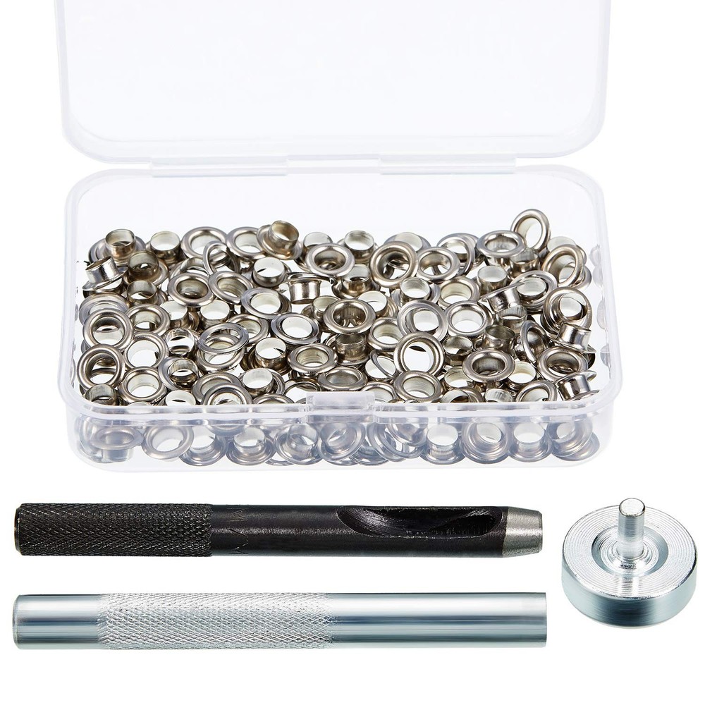 100 Sets Grommet Eyelets Tool Kit Grommet Setting Tool And Eyelets With Setting