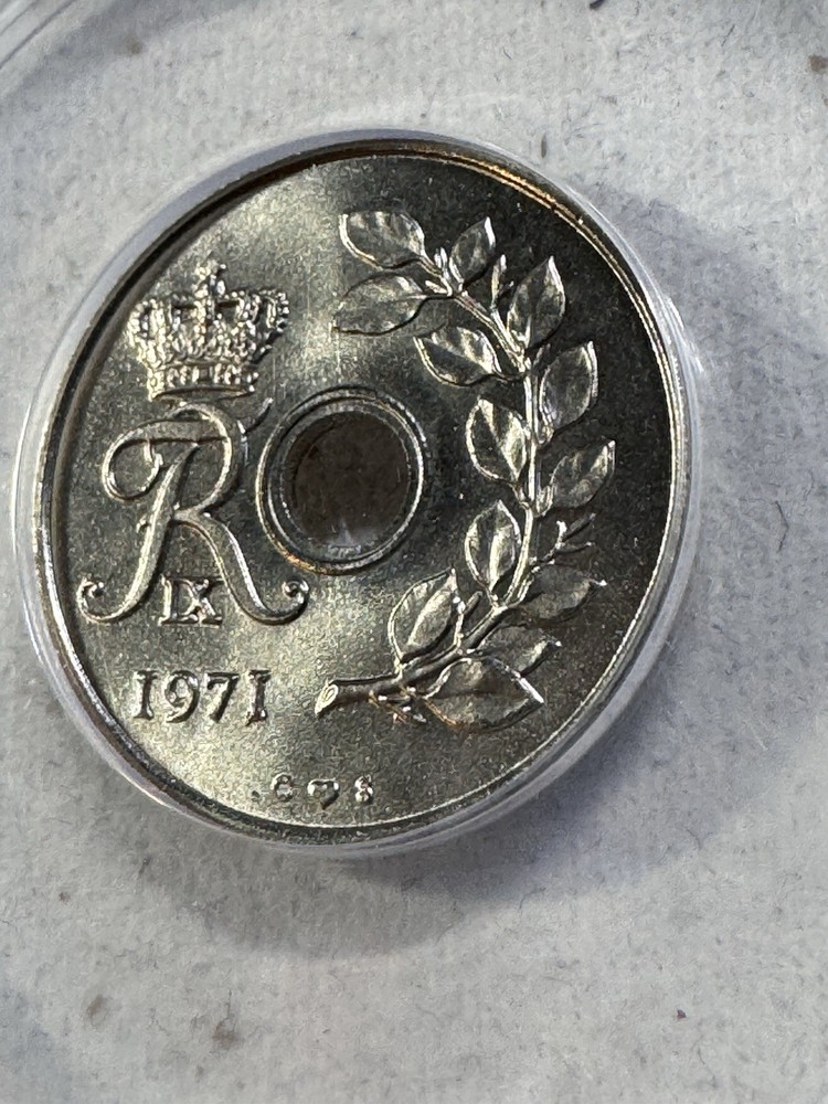 1971 Denmark 25 Ore Graded MS 68 by ANACS