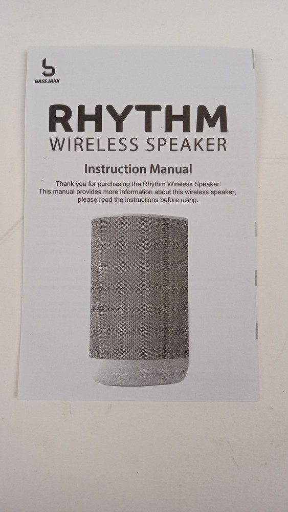Rhythm Wireless Speaker Blue Portable Bluetooth Audio With Cable