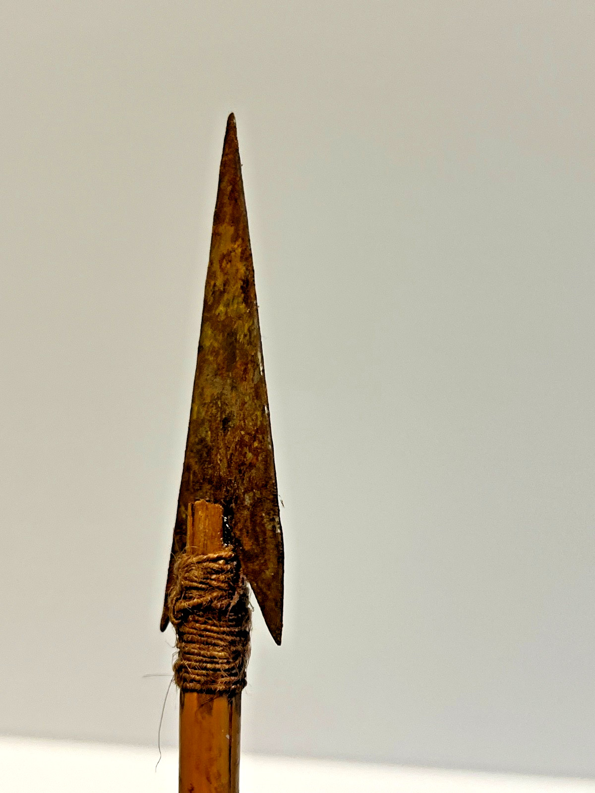Original Native American Indian Arrow; Metal Tip; Feathers; Sinew; #E9