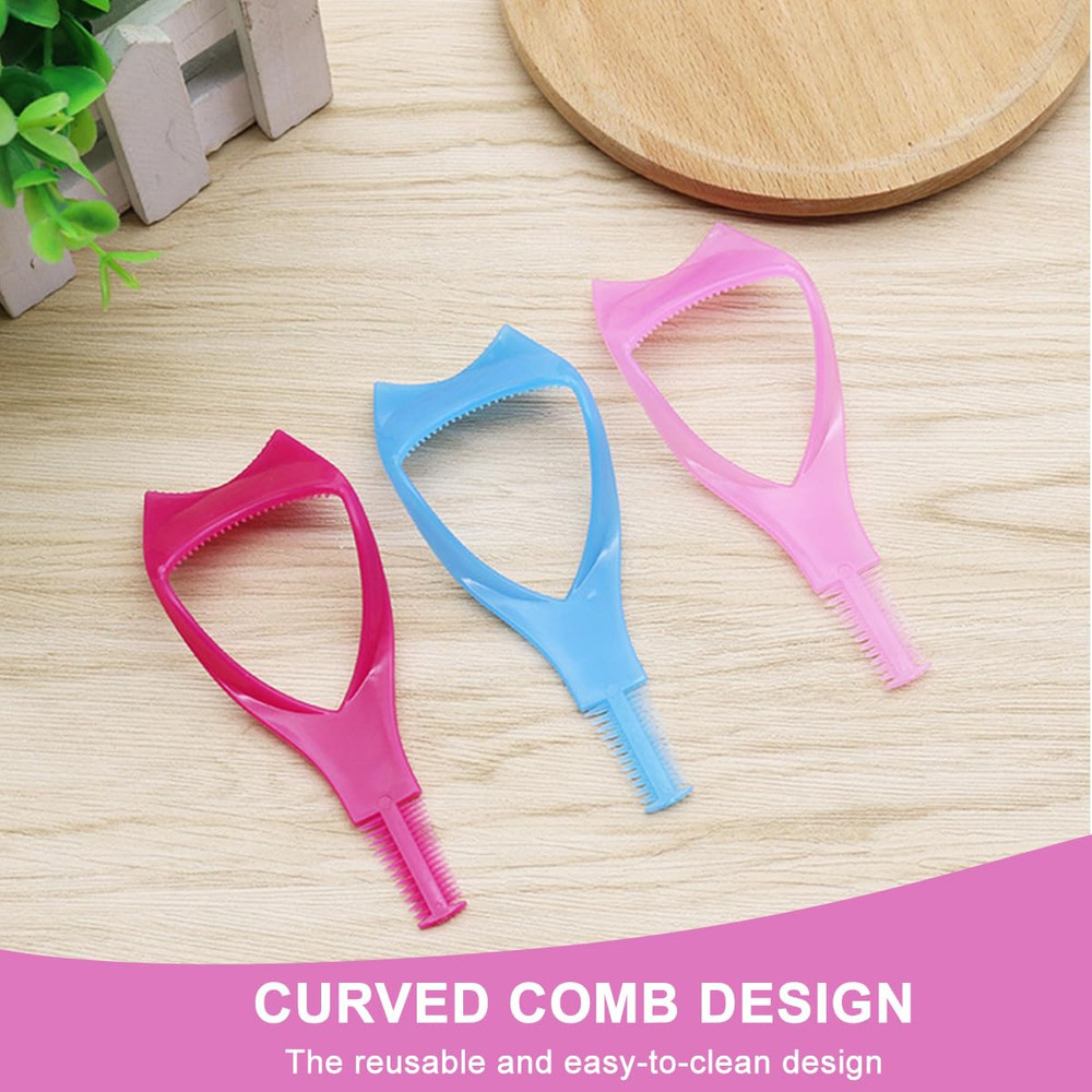 2PCS 3 in 1 Mascara Tool Plastic Makeup Eyelash Shield Applicator Guide with Eye