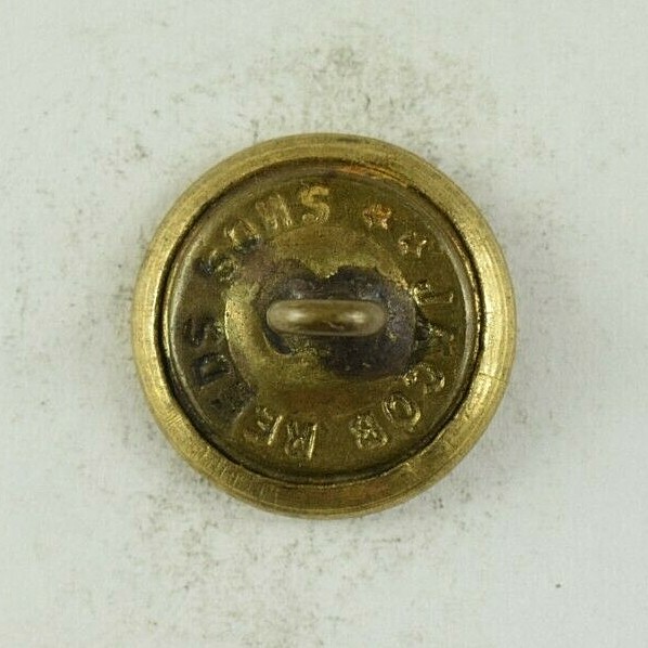 Vintage Letter N Seal Crest Button Original E8CT