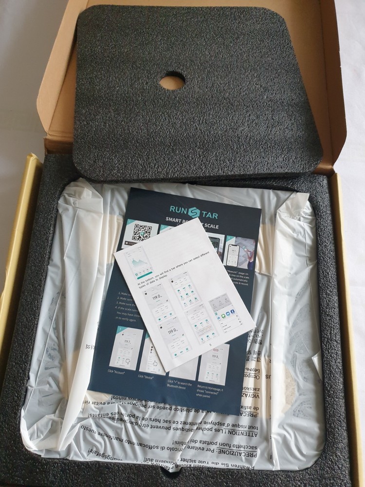RunStar Smart Body Fat Scale Backlit Display for 22 Body Composition Analysis