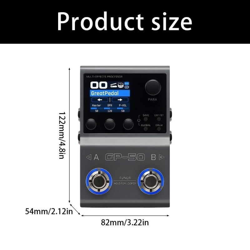 Interfaces Guitar Multiple Effects Unit Simple Operation for Device Use