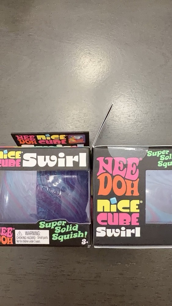 Nee Doh Nice Cube Swirl Super Solid Multicolor Squish Toy