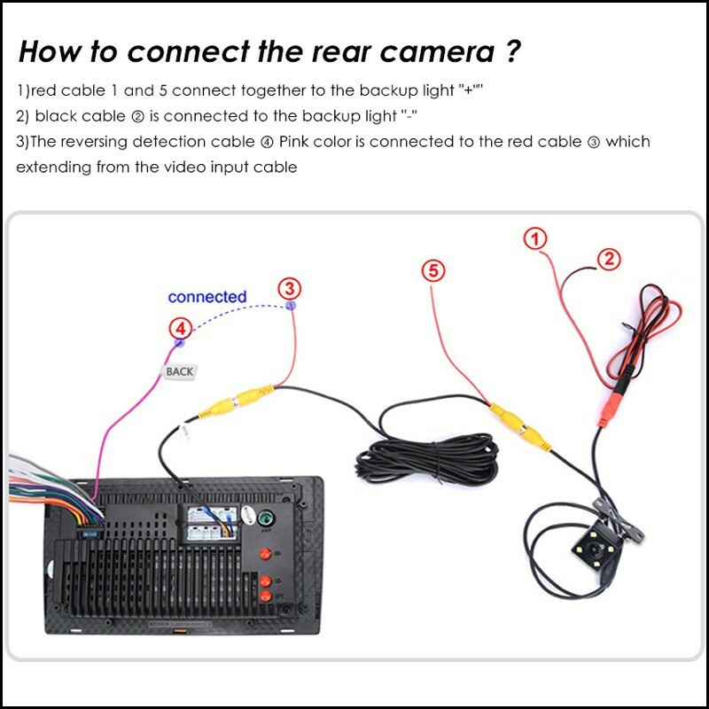 12 LED Lights Universal Hidden Hanging Type Car Reverse Rear View Backup Camera