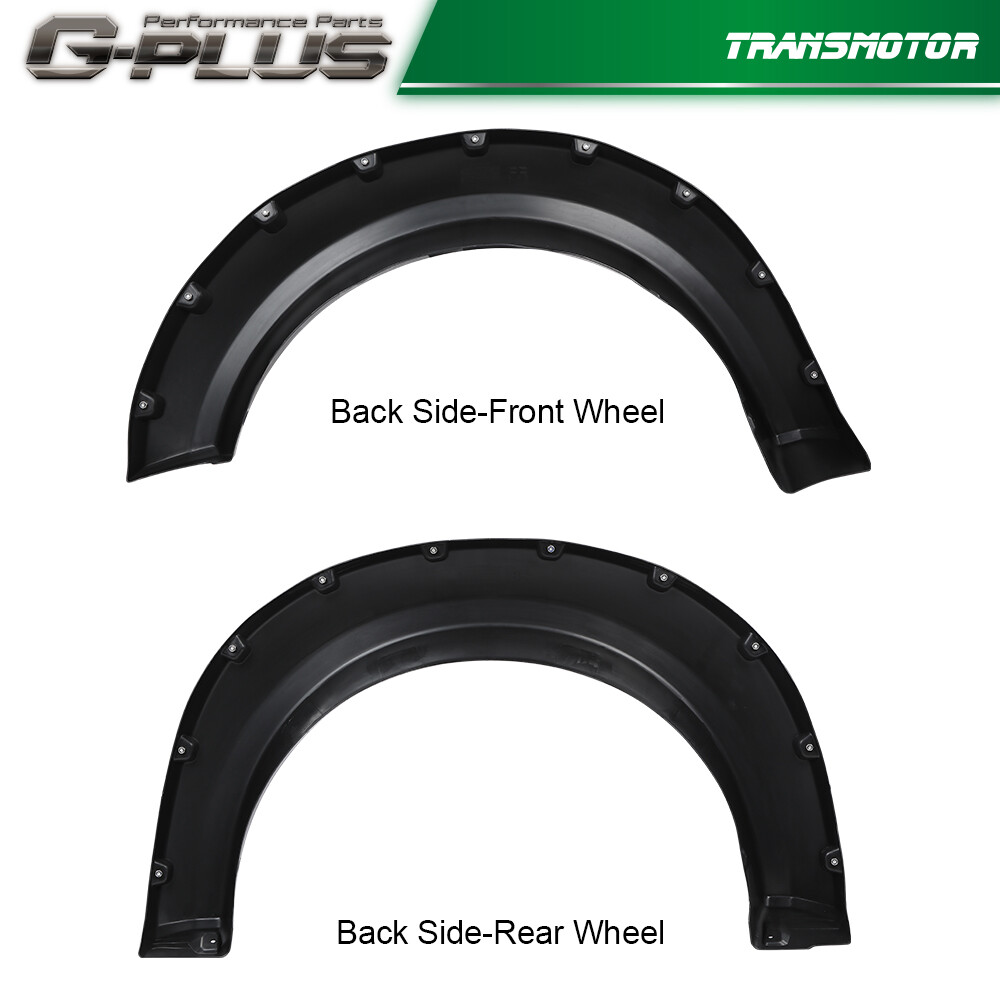 [4PCS] FIT FOR 2009-2014 FORD F150 POCKET-RIVETED STYLESIDE WHEEL FENDER FLARES