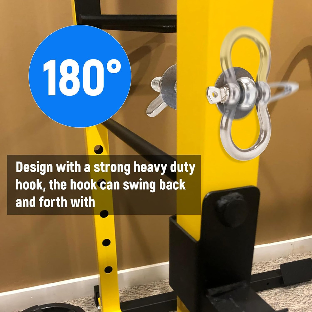 Power Rack Attachments 2 Pack Resistance Band Hooks Squat O-Ring