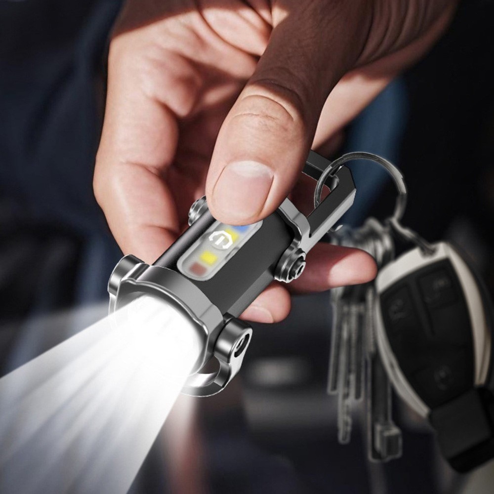 Lightweight Waterproof Mini Flashlight Keychain with Six Lighting Modes