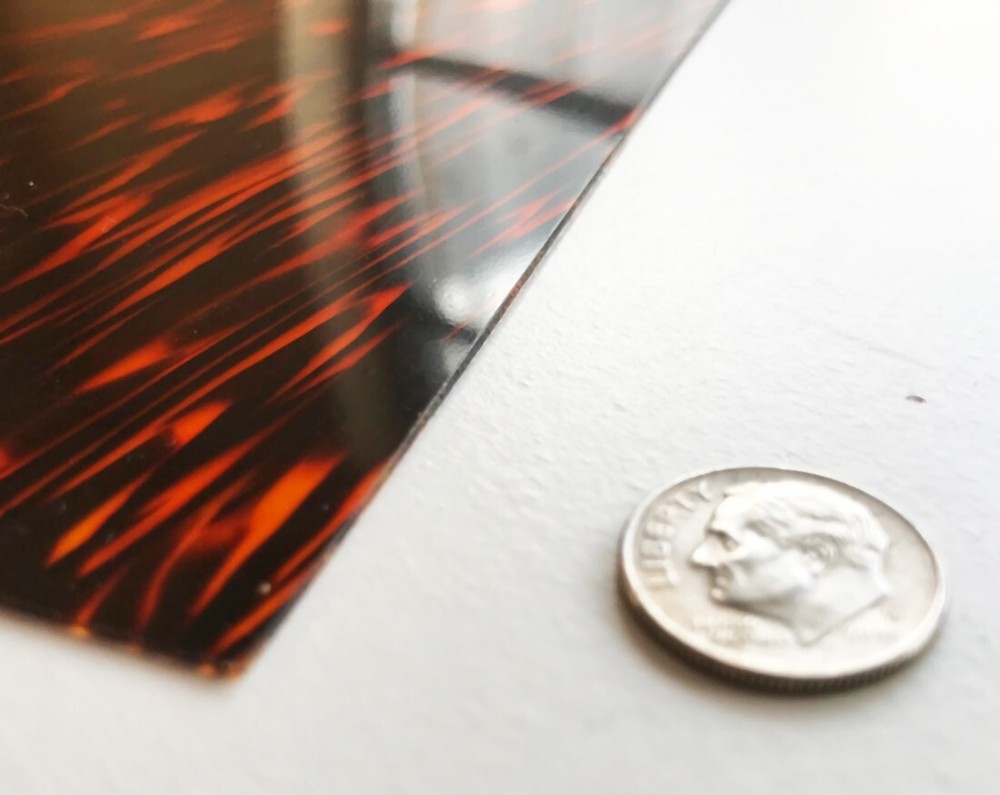 Thin celluloid tiger fire stripe small blank sheet for guitar pickguards