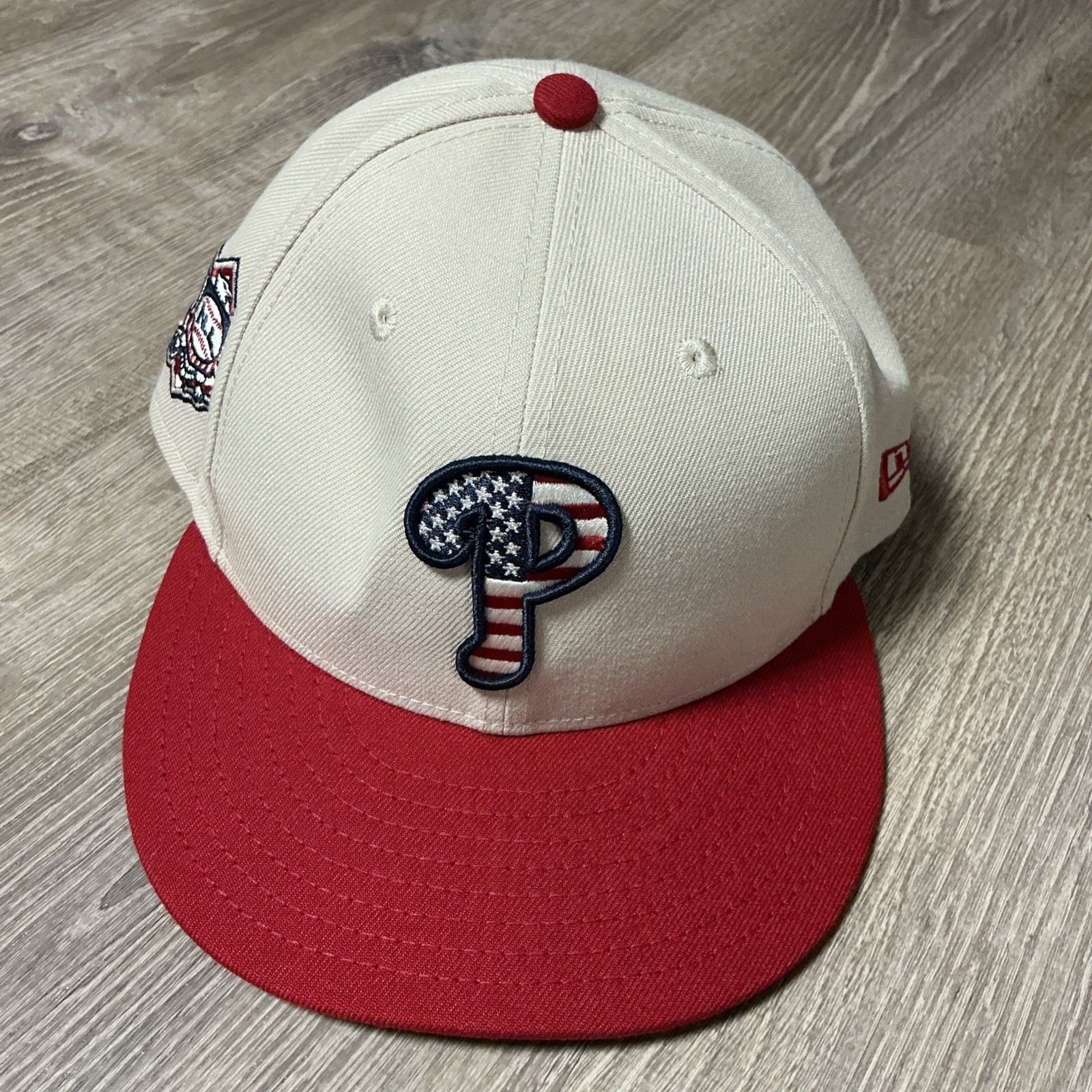 Alec Bohm 2024 Phillies 4th Of July Team / Game Issued Hat - MLB COA