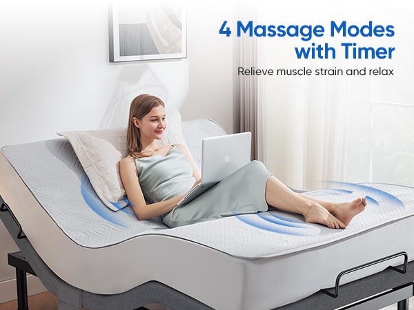 Used Adjustable Bed Frame Zero Gravity Powered Base w/ Massage Remote Twin XL