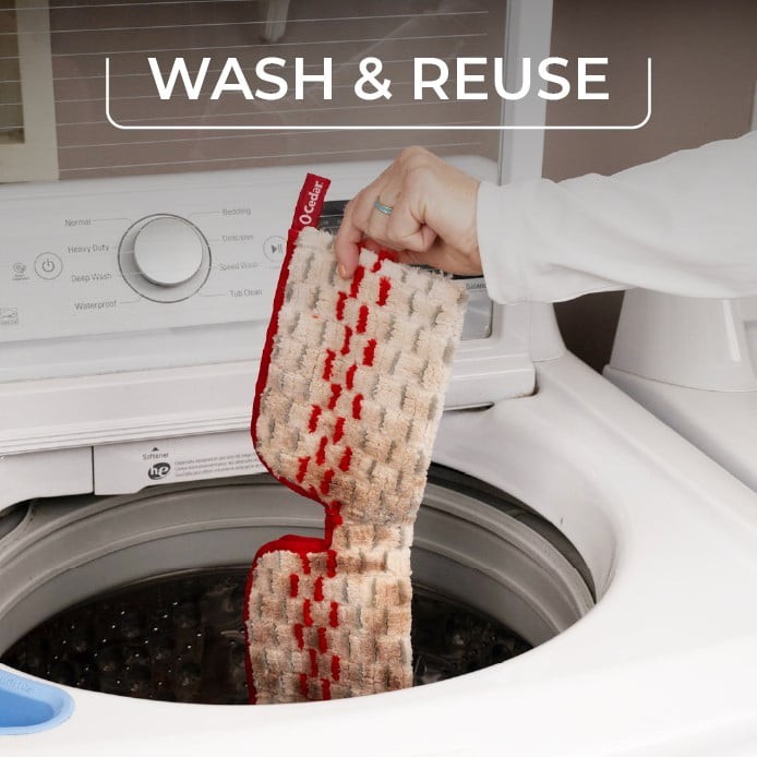 Microfiber spray mop, reusable and machine washable