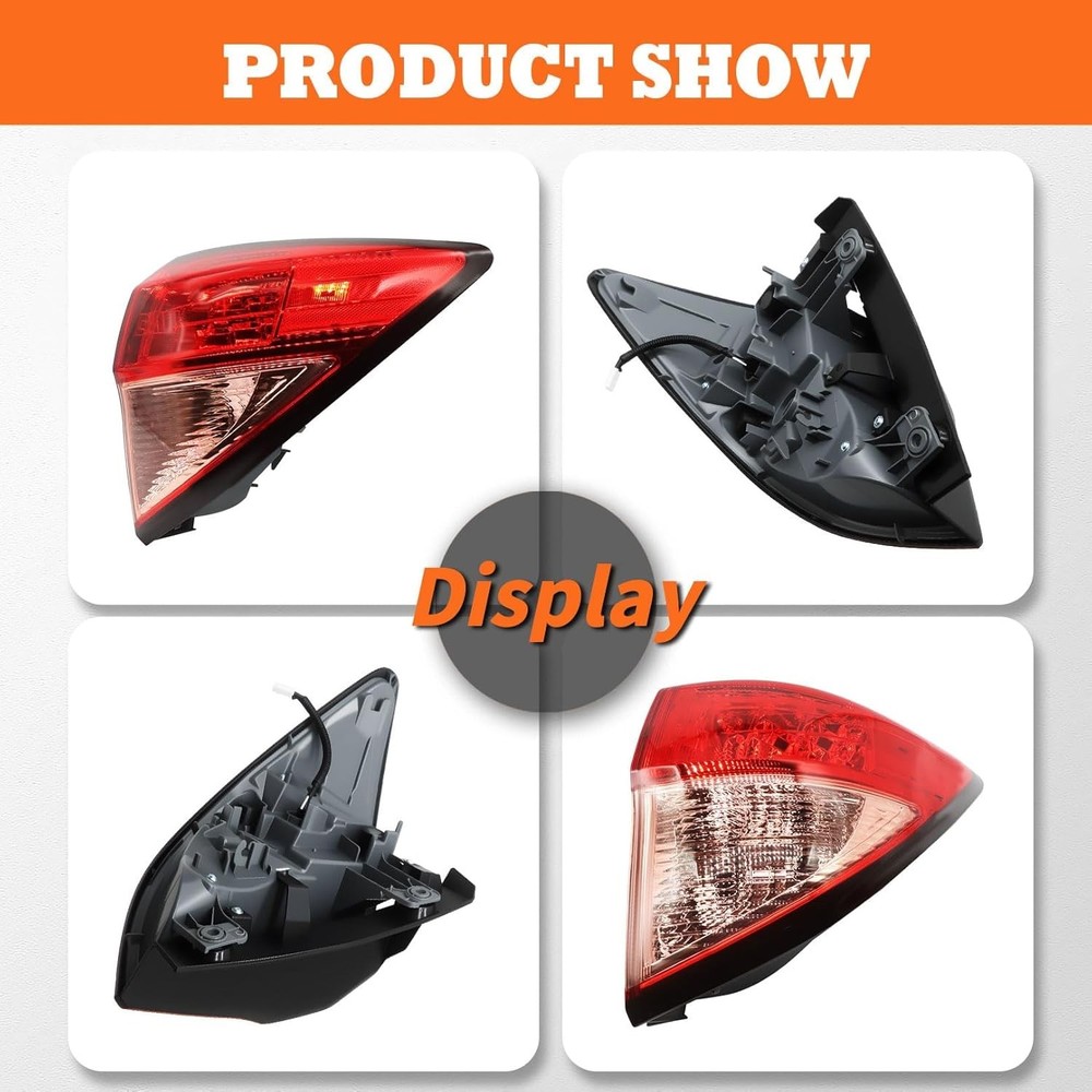 Outer Tail Light Red Passenge Side Compatible with 2016 2017 2018 HRV HR-V Re...
