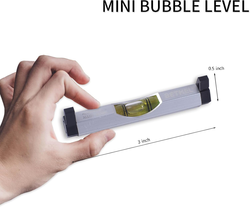 3 Packs Bubble Line Level String Tools, Aluminum Mini Leveler for Constructio...