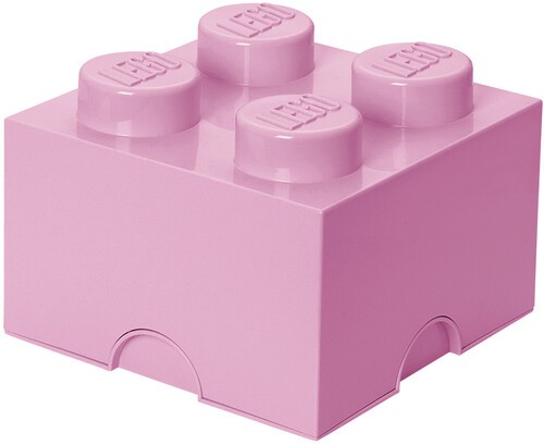 LEGO Stackable Storage Brick with 4 Knobs, Light Purple [New Toy] Purple, Bric