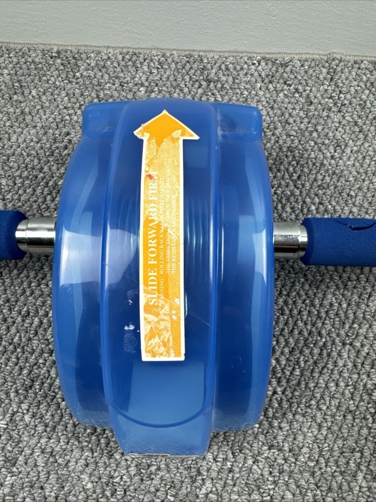 Original Ab Slide Abdominal Roller Workout Exercise Machine Blue Vintage