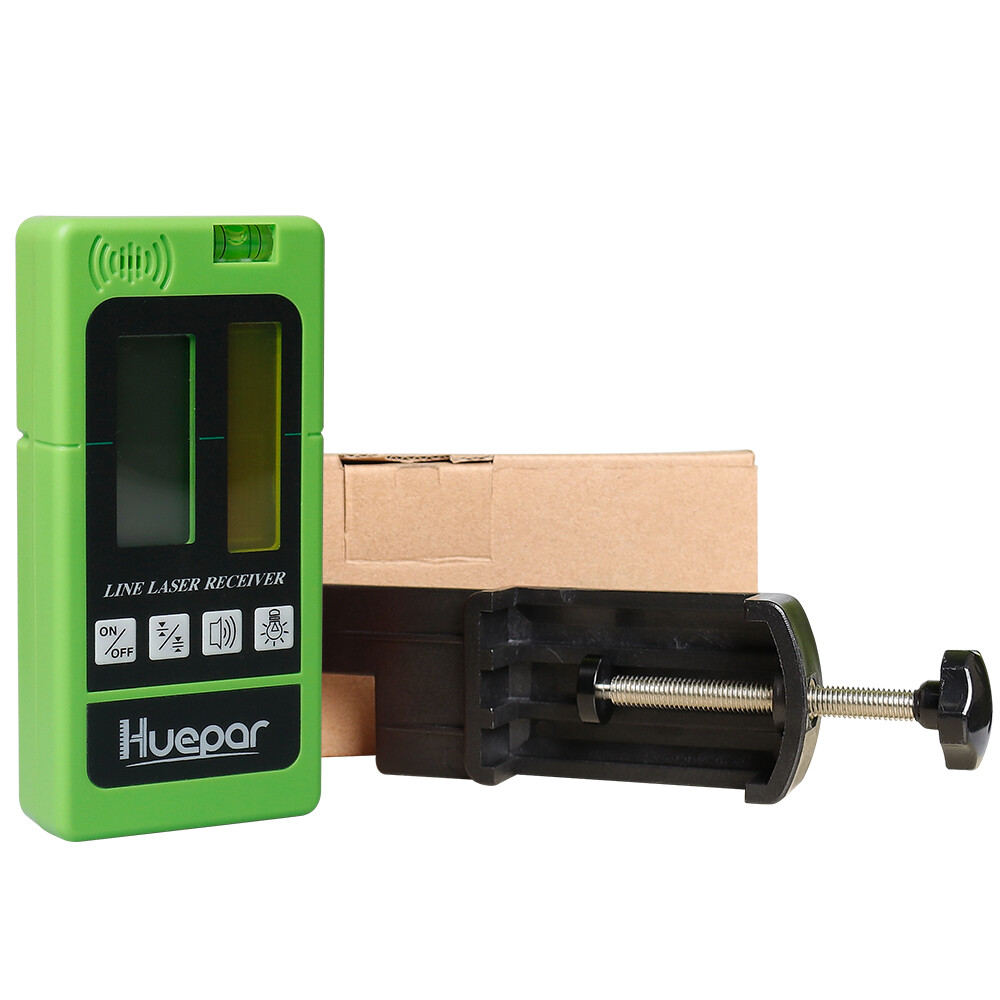 HUEPAR LCD Display 3D Cross Line Laser Level Bluetooth Remote Control + Receiver