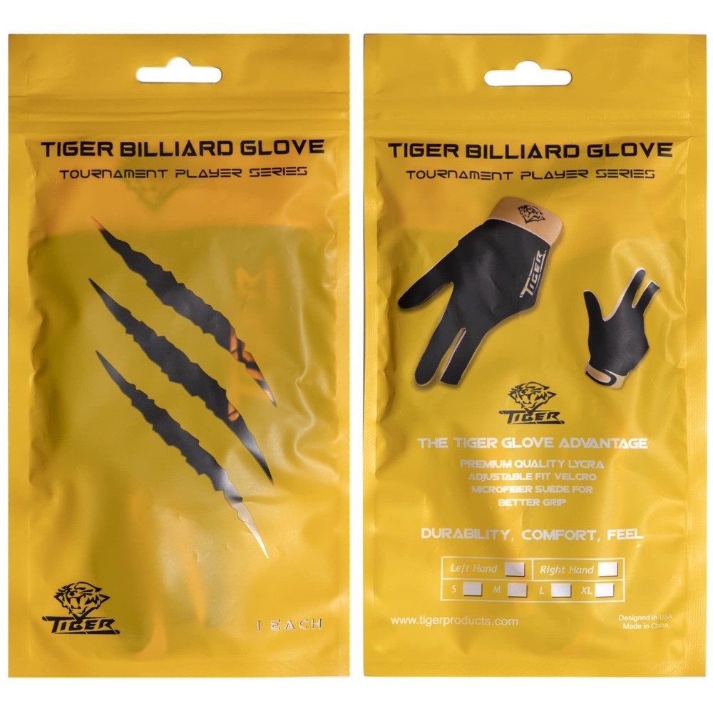 Tiger Billiard Glove - for Right Hand Medium