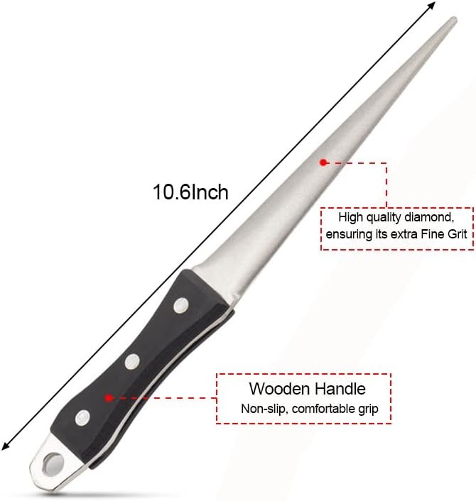 10.6 Inch Diamond Sharpening Rod Stone, Stone