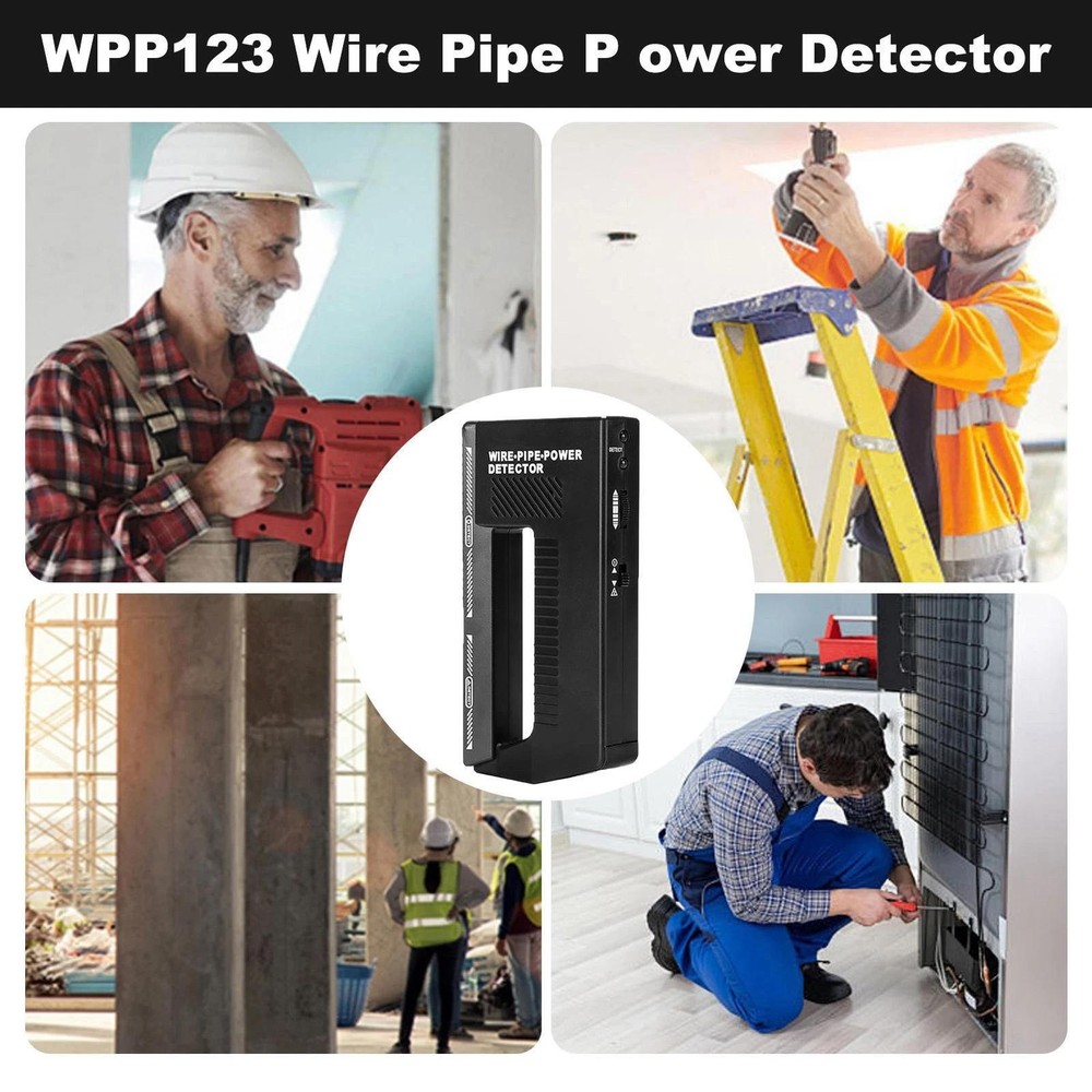 Handheld Wpp123 Wire Pipe Voltage Detector Wall Scanner Metal Detector Meter