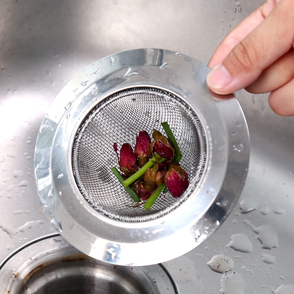 4PCS Kitchen Sink Strainer Large Wide Rim 4.5" Stainless Steel Mesh Drain Filter