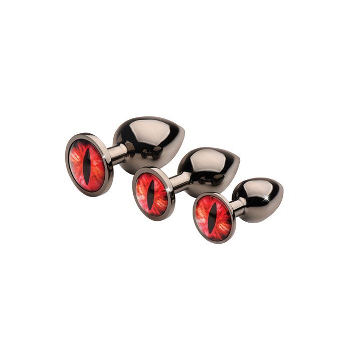 Creature Cocks Sinister Eyes Metal Butt Plug Set