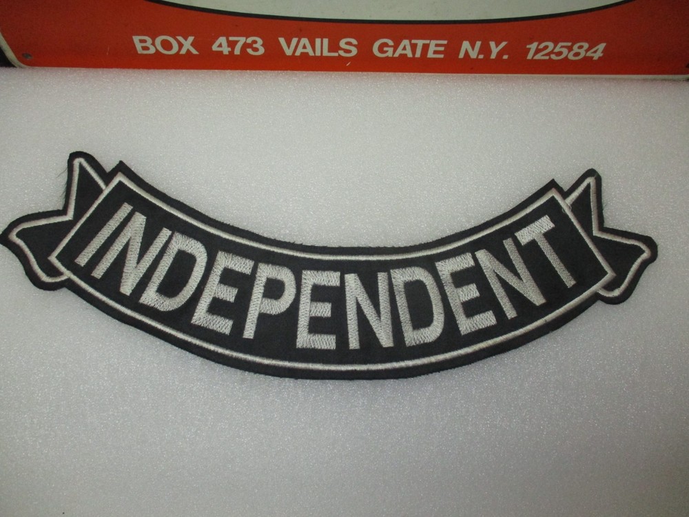 MOTORCYCLE BIKER BOTTOM ROCKER PATCH INDEPENDENT MC
