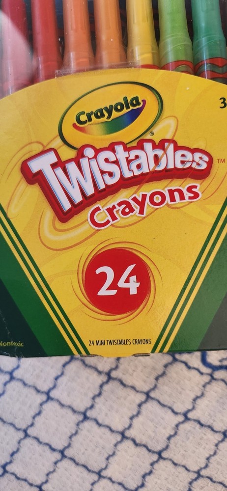 CRAYOLA TWISTABLE 24 ASSORTED COLORS NEW