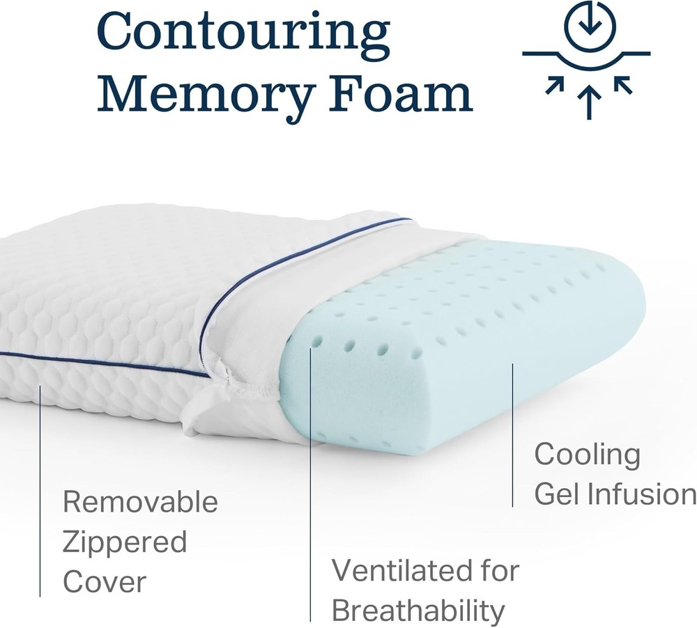 Gel Memory Foam Camping Pillow - Travel Essential
