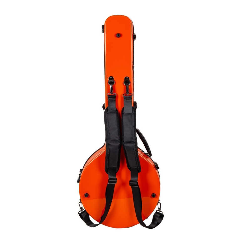 Crossrock Banjo Case-Fits Mastertone & Most 5-String Styles, TSA Lock-Orange