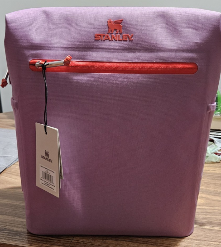 Stanley 20 Cans/14.8qt All Day Madeleine Midi Backpack Cooler Lilac New FreeShip