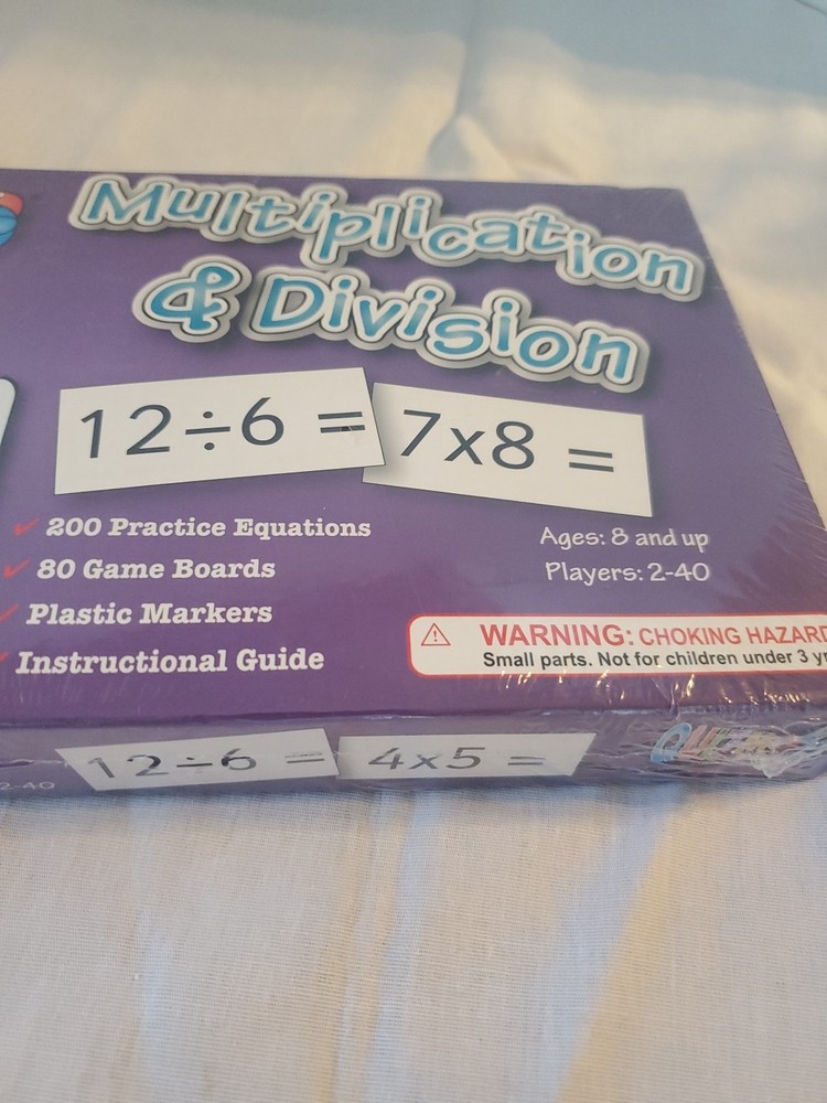 QUIZMO MULTIPLICATION AND DIVISION MATH BINGO New