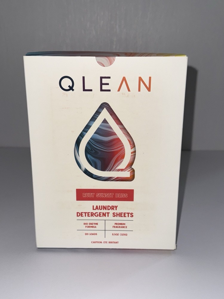 Qlean Laundry Detergent Sheets - Plastic-FreePackaging, Travel-Friendly 40 LOADS