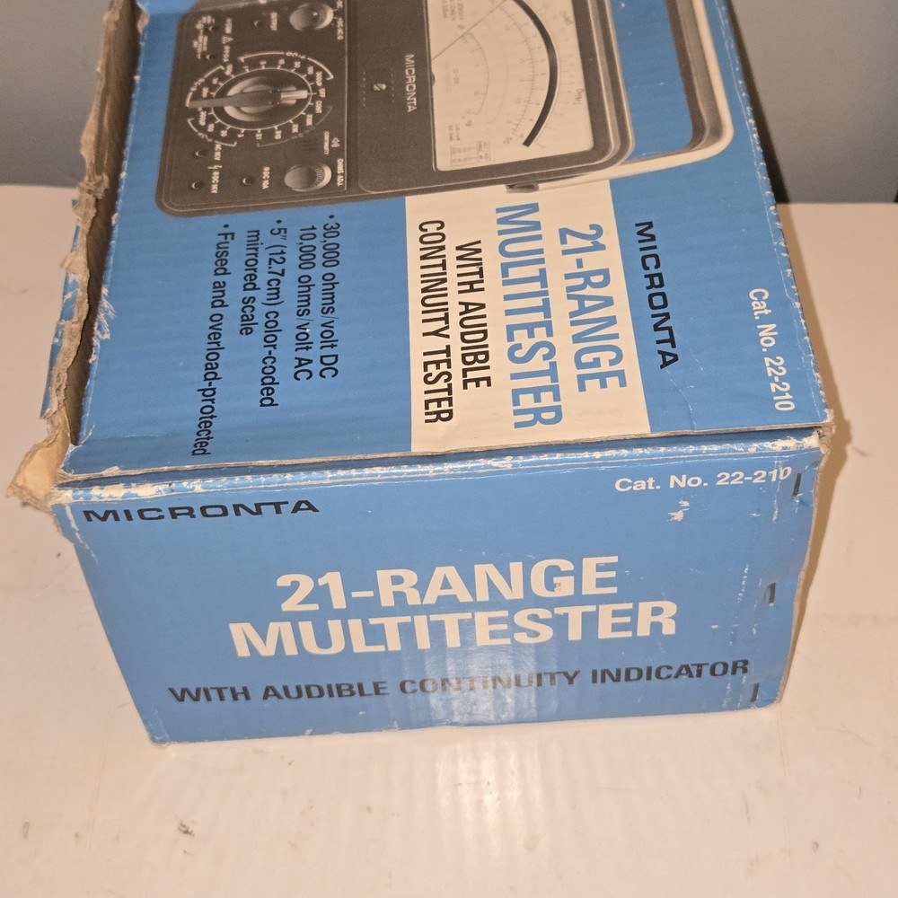 Micronta 22-210 Analog Voltage Ohm Multi-Meter Audible Continuity AC/DC - Tested
