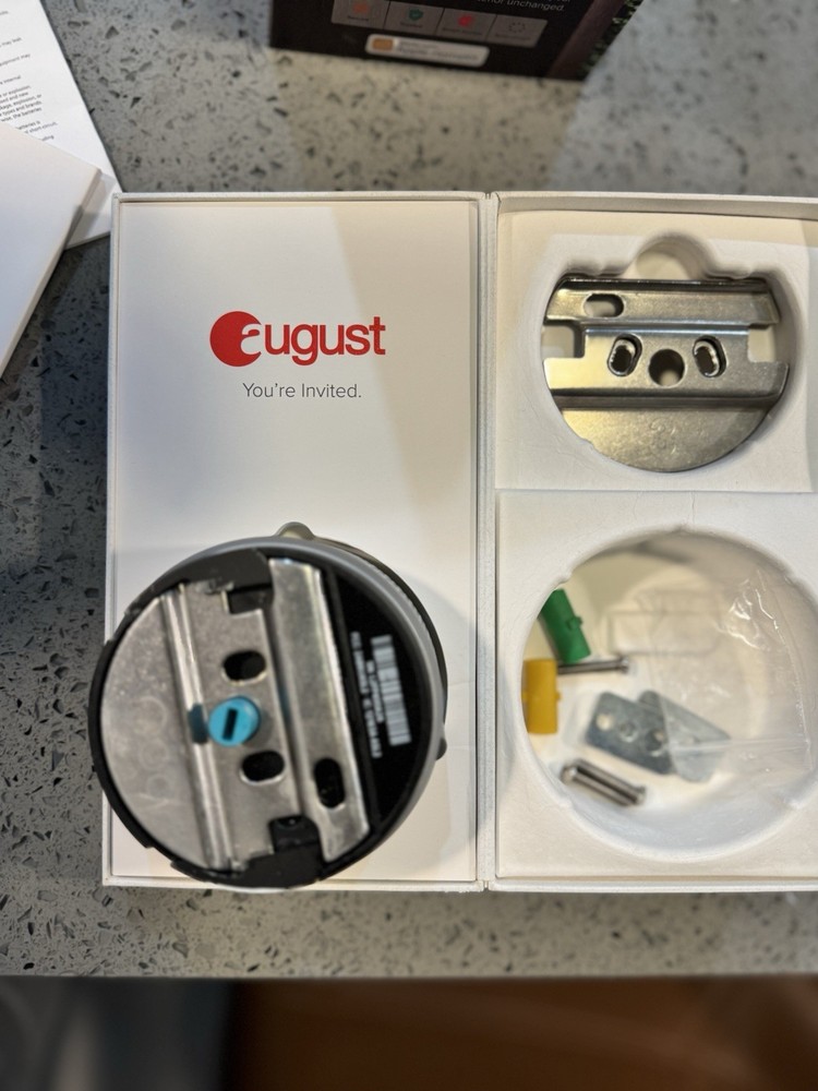 August Smart Lock Keyless Entry Silver Bluetooth Apple HomeKit Compatible