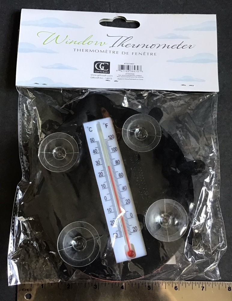 GiftCraft Window Thermometer Ladybug Shaped with Suction Cups