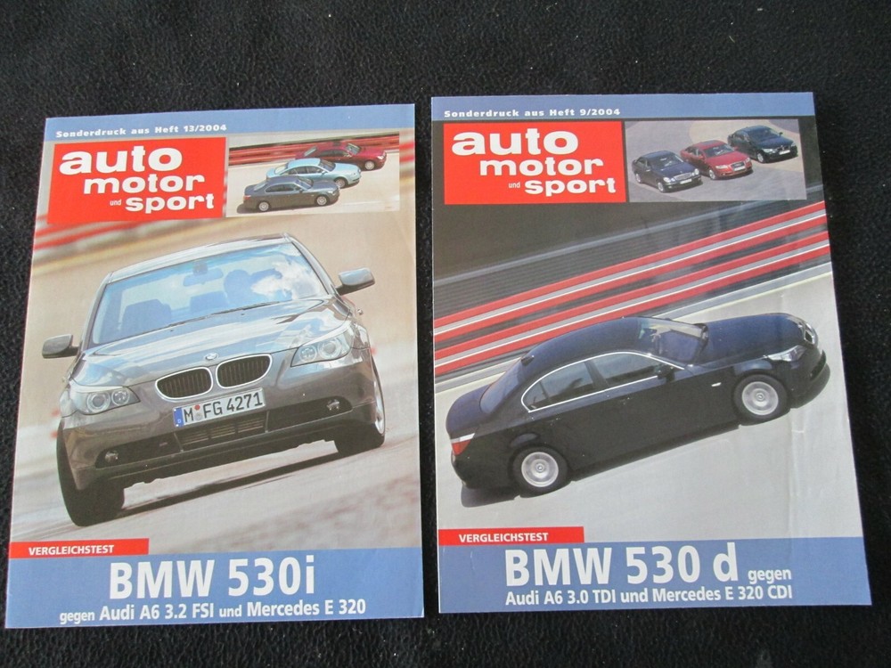 2004-2006 BMW E60 E61 5 Series 530 GERMAN Test Article Catalog Set Brochure