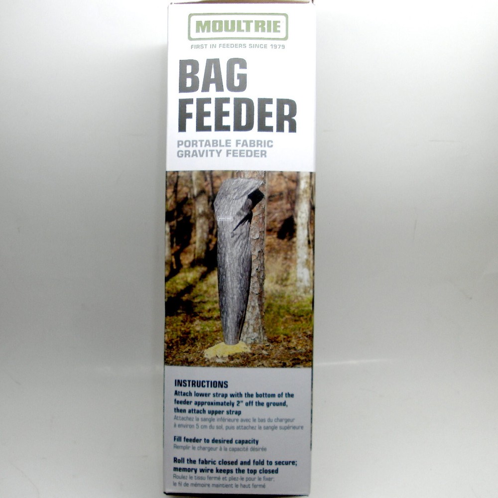 MOULTRIE PINE BARK 100lb HANGING TREE MOUNT DEER TURKEY GRAVITY BAG FEEDER
