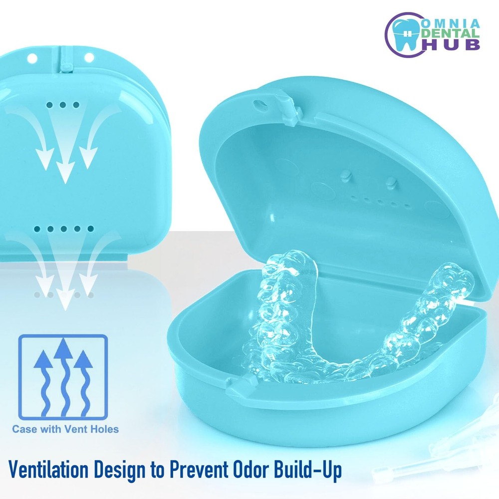 Dental Grade Trapezoid Denture Retainer Tooth Case Denture Storage Boxes