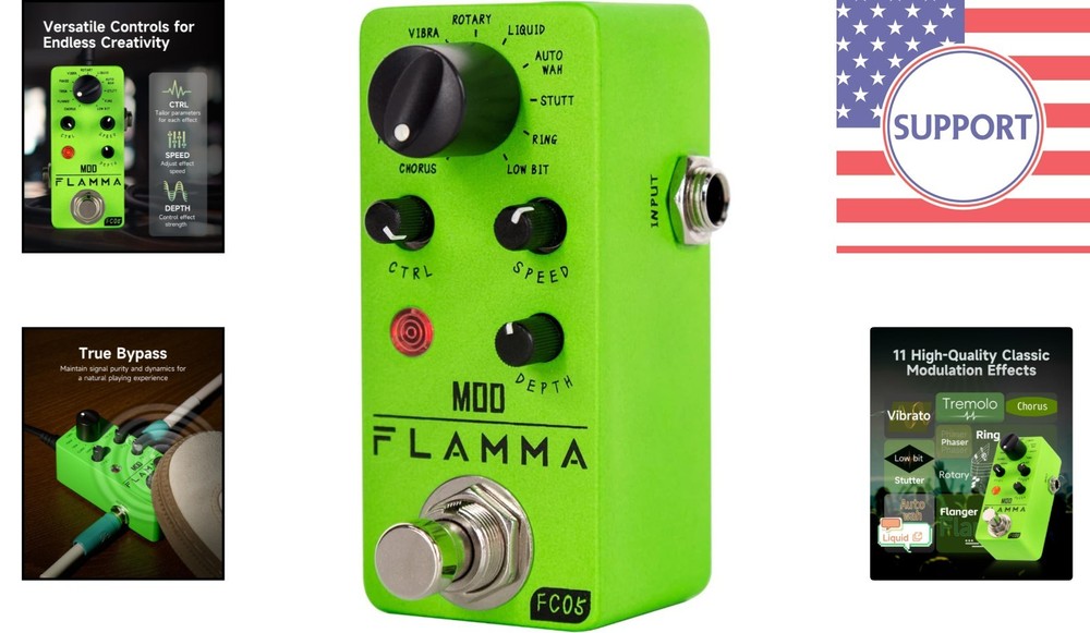 Versatile FC05 Mini Modulation Pedal with 11 Effects for Dynamic Performances