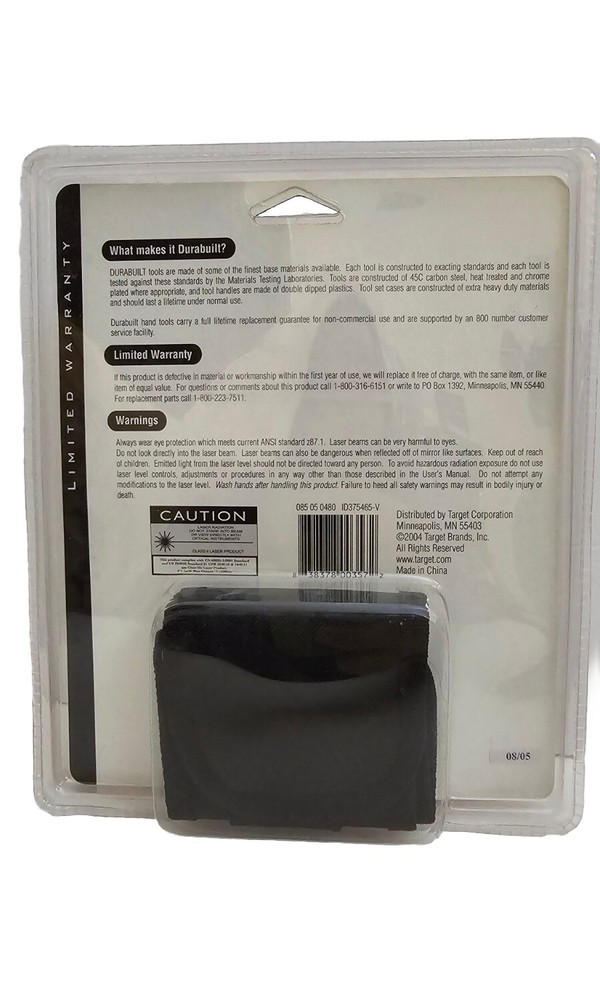 Durabuilt Electronic Tape Measure Laser Pointer Tool w/ Case & Guide NEW