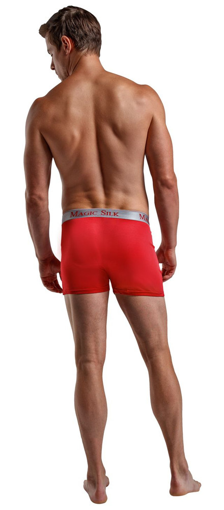 Male Power Silk Panel Short Red Small